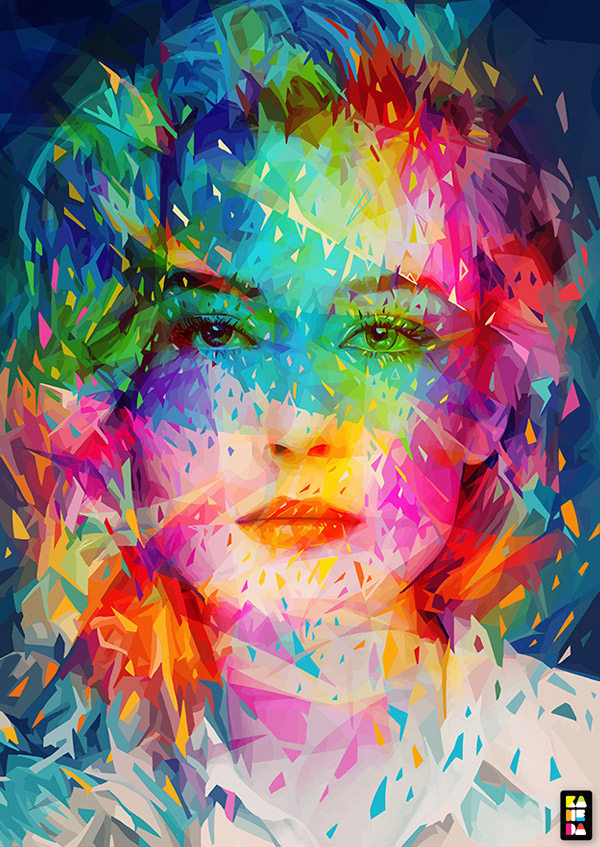 portrait abstract colors Work  actress Marilyn Monroe monica vitti Ava Gardner hollywood woman inspire Pop Art