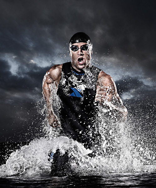 sports xterra Tadder fitness Chris Lieto triathlete wetsuit running water