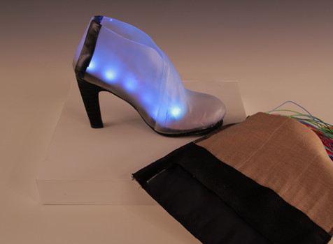 united nude nupky light EMBEDDED textile fabric shoe industrial interaction motion tracking eindhoven dutch