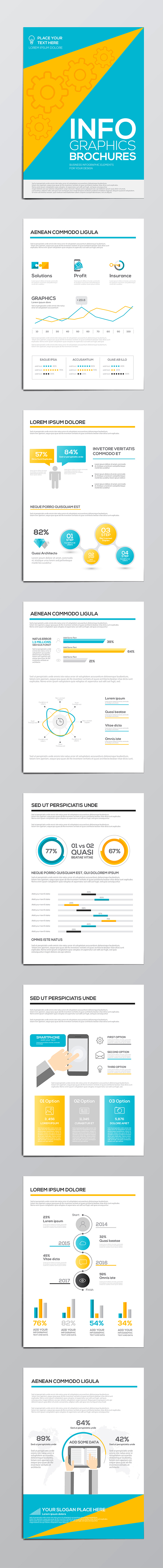 business info infographic timeline chart tools brochure flyer presentation magazine symbol concept corporate flat Data