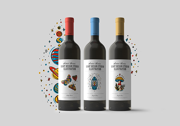 Wine Label Design, Illustration and Branding