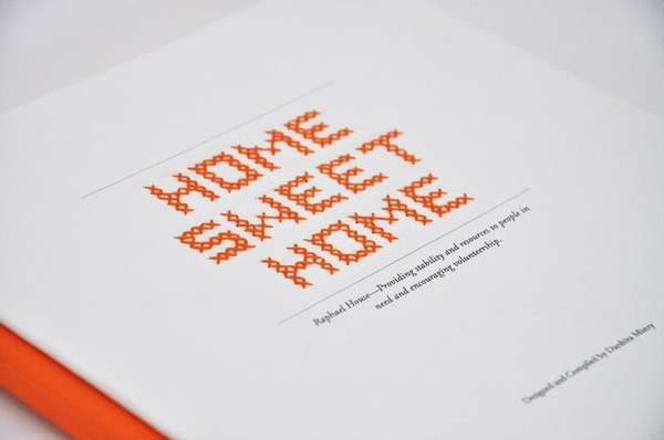 print type Layout book design Home sweet home