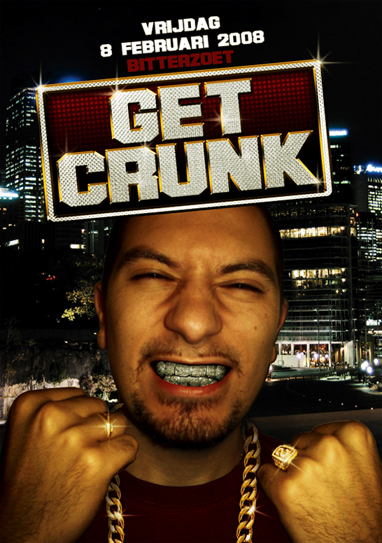 Get Crunk  graphic design  flyer  Hip hop  crunk party