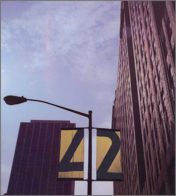 Michael Chrisner Wonsook Yi 42nd St banners new york city