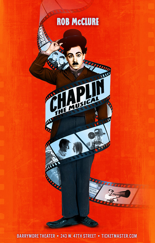 Chaplin The Musical broadway  times square outdoor advertising Retro  1930s  1920s  Silent Film