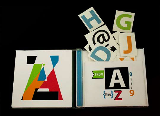 Myriad Pro  typography  type specimen type specimen book cd case Booklet  accordian
