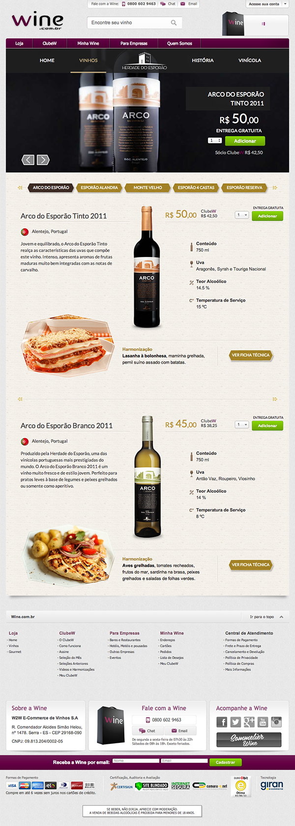 wine winery esporão vinho vinícola ux Webdesign Web HotSite site design publicidade