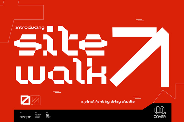 Sitewalk - Modern Techno Scifi Pixel Font [Free Font]