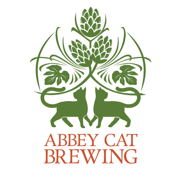 logo cats brewing beer art nouveau hops
