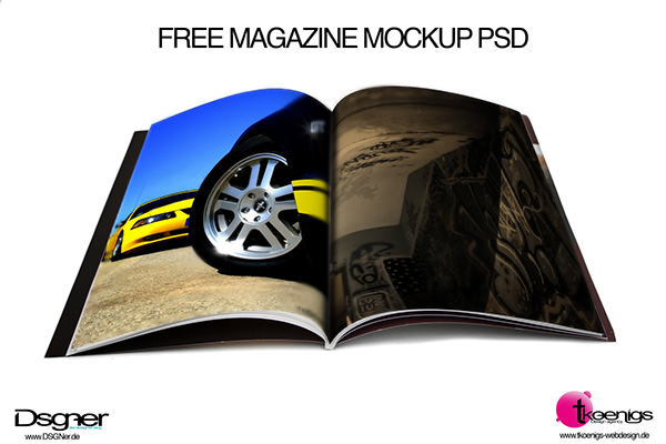 Mockup free .psd magazine
