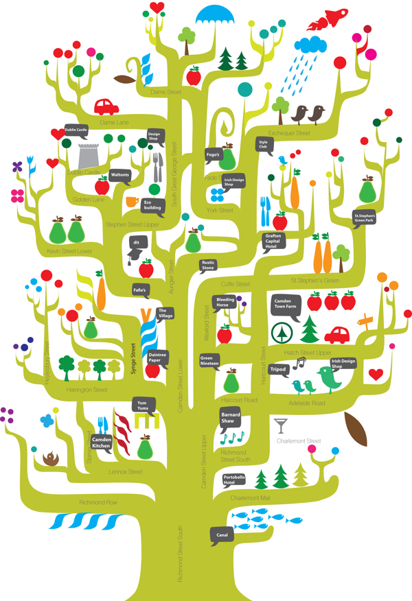 Digital Trees green dublin regeneration Camden Street  app interactive design map