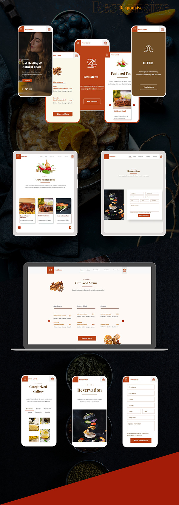 food UI design - modern UI design