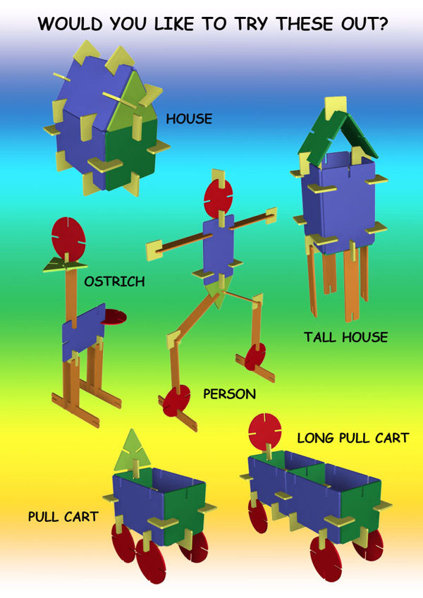3D Studio Max wooden toys puzzles