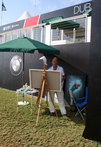 golfart art painting   dubai race to dubai
