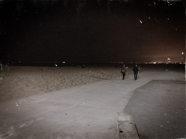 playa del ray California beach night SKY clouds shadow kodak