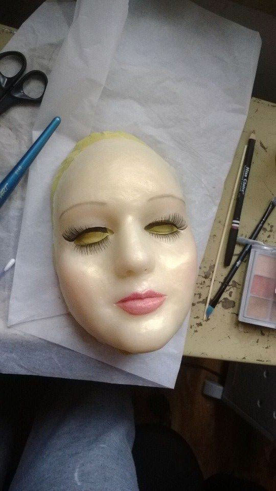 mask prosthetics SFX make-up artist casting doll porcelain clip movie