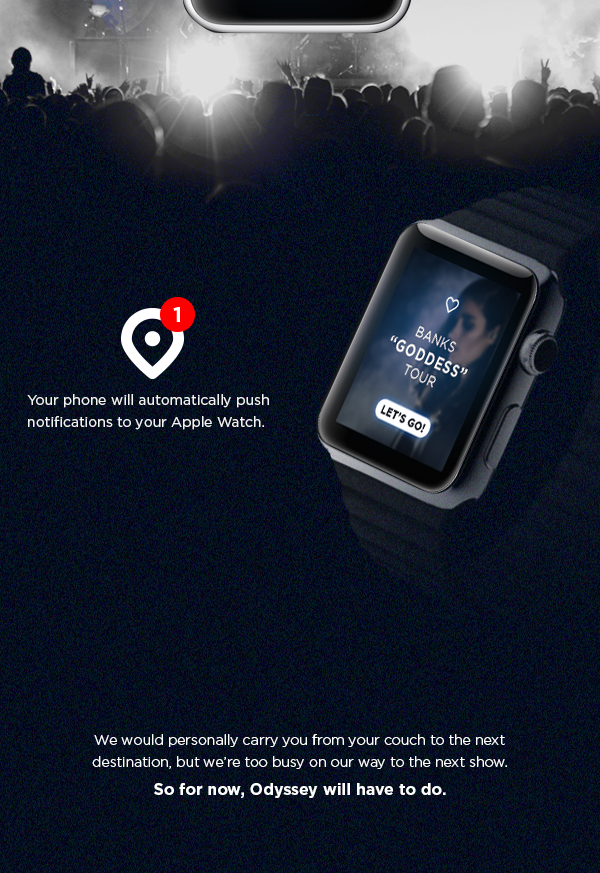 odyssey New York sports concert Games tour Travel app apple apple watch iwatch iPhone6 iphone plus UI