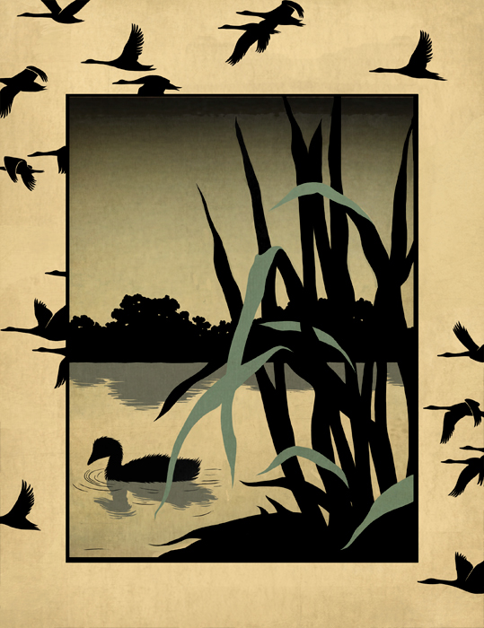 Hans Christian Andersen The Ugly Duckling Silhouette tale