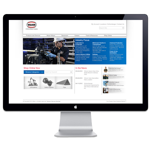 design oil & gas  e-commerce web solutions  web display