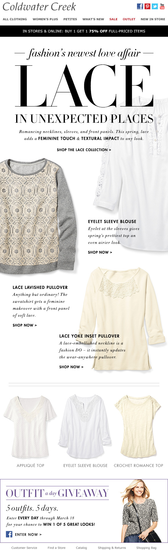 email marketing Email campaign retail fashion Email Design