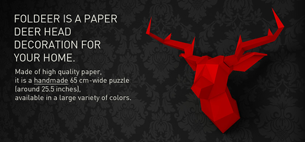 deer papertoy furniture origami 