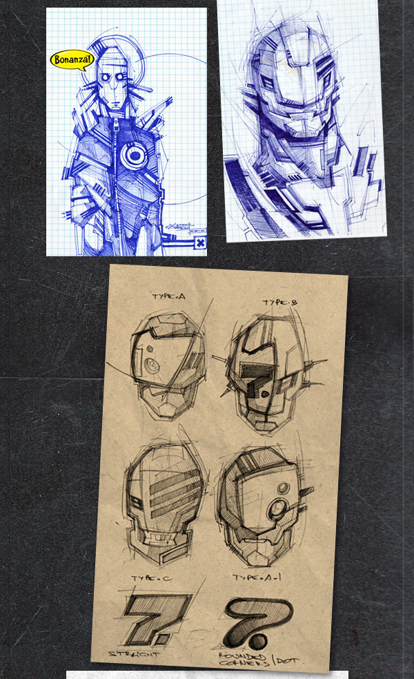 robot sketchbook sketch pen pencil ball point gel ink artem solop paper grunged strokes line stroke 2009 2010 2011 Character