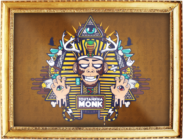 toutankha'monk  Monk mnk mnkcrew egypt Egypte egyptian toutankhamon scrabee beetle aigle gold eyes wings cartoon