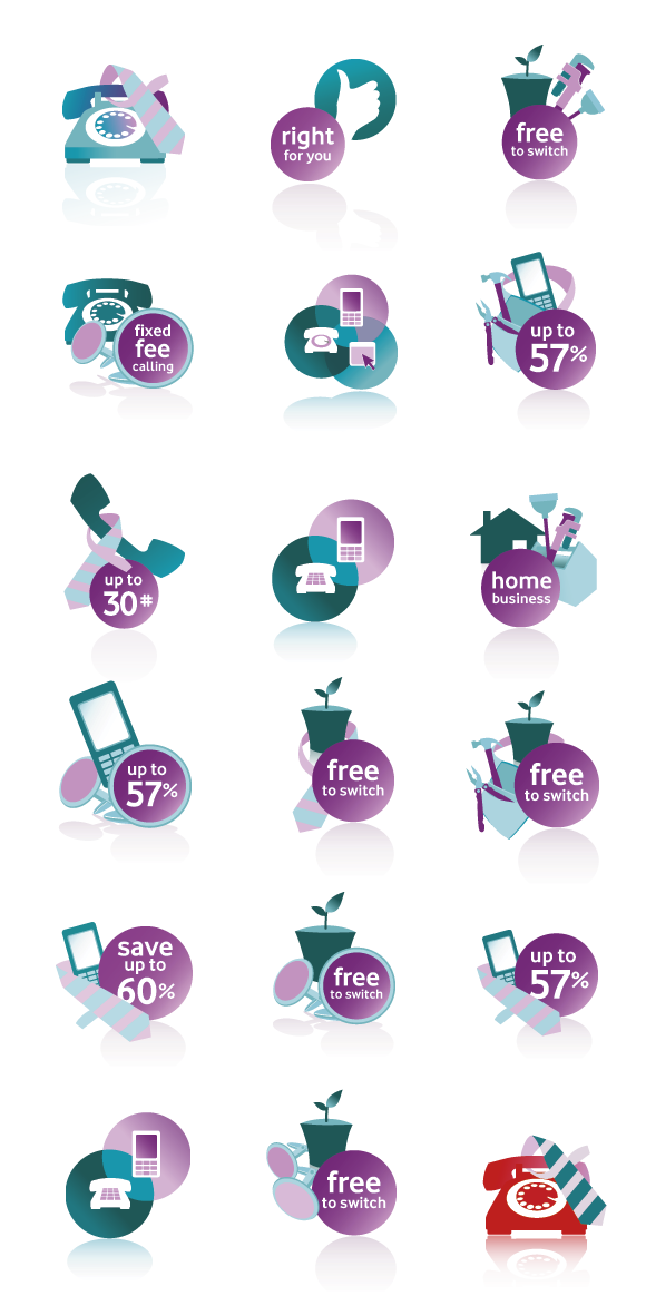 vodafone NZ information graphic icons