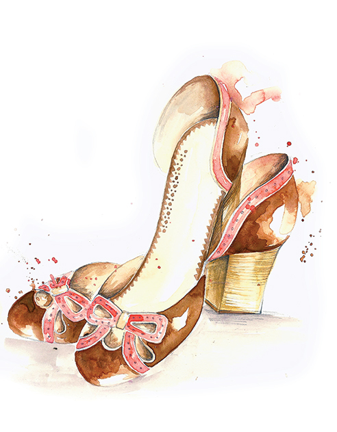 shoes fashion illustration watercolor accessories