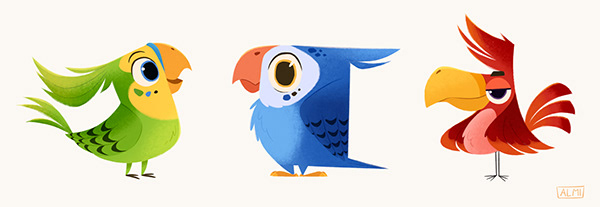 Character designs - Birds