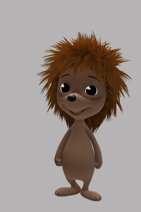 Zbrush Hedgehog cartoon animation  3D-model rendering