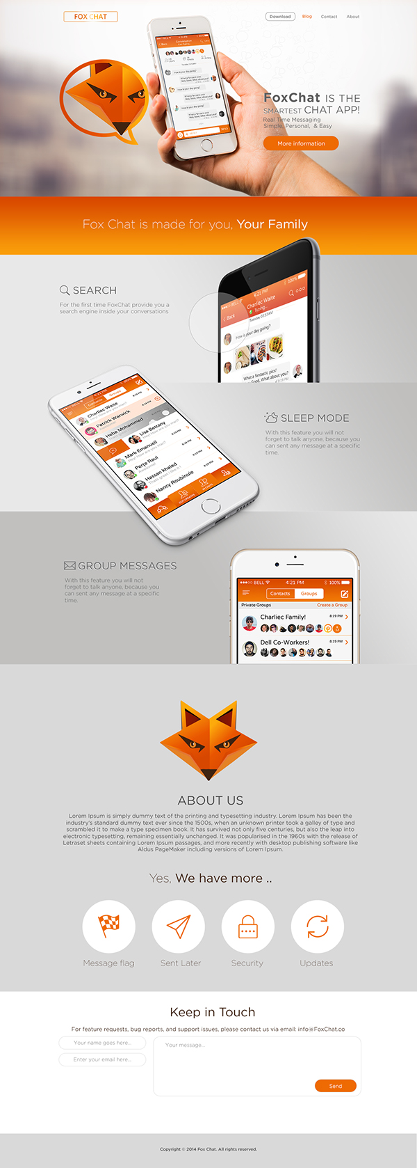 FoxChat ios App Website
