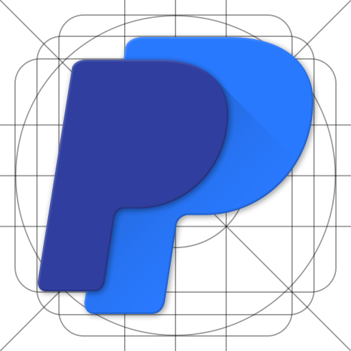 Icon paypal android material design material design ios apple google brand shadow long shadow