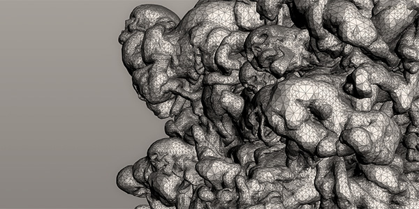 sculpture  simulation 3D CGI fluid cloud Liquid skull fetus mother
