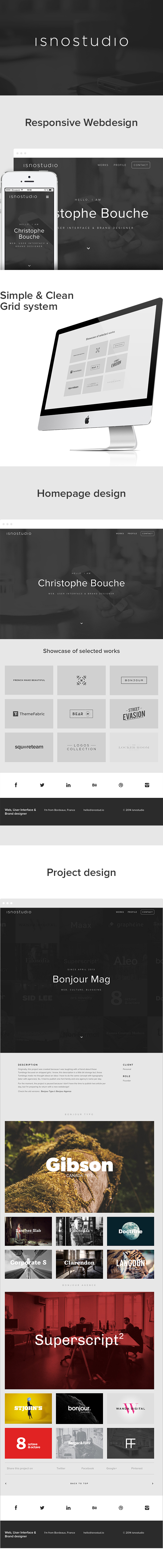 portfolio Webdesign Brand Design user interface user experience grid minimalist minimal clean simple pixel-perfect White grey proxima nova Responsive