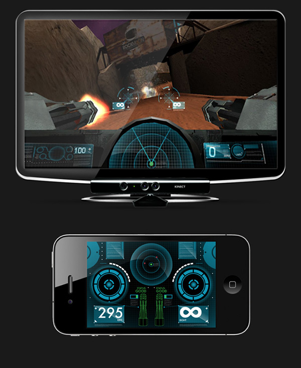 kinect xbox motion iphone iPad moon racer sci-fi co-op sensor Racing