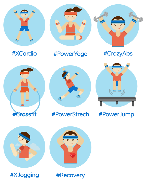 fitness excercise app move design icons doexcercise