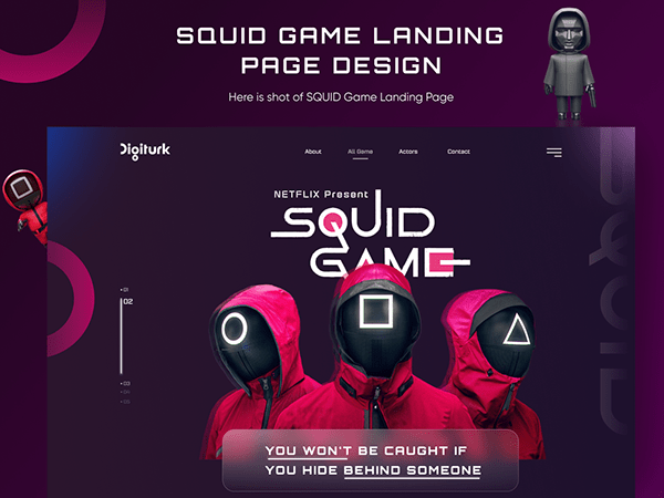 Squid Game Landing Page