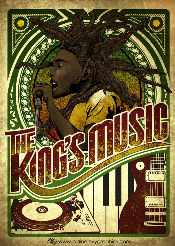 poster print art band Bob marley reggae contest International Illustrator winner rasta offset design graphics