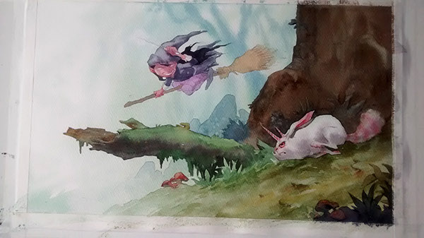 witch bunny unicorn forest girl race Hunt