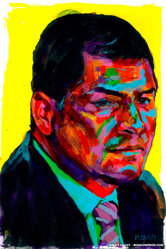 acrylic  portrait Portrait Painting Event installation vibrant  latin america  political leaders  political poster