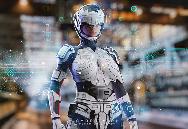 Cyber Armor x91 Model 3D By Oscar creativo