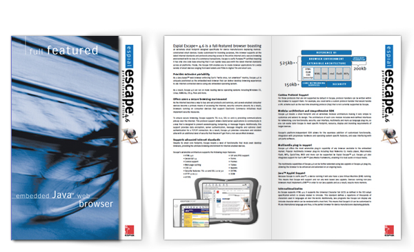 Espial products brochure pamphlet Datasheets print escape ASSISTANT lucy list