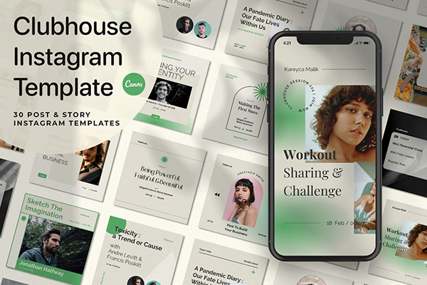 Clubhouse Instagram Templates