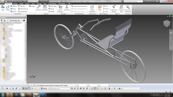 Bike Autodesk Inventor 3ds max rendering product desgin