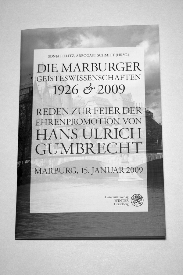 Gumbrecht doctorate University of Marburg Winter Verlag