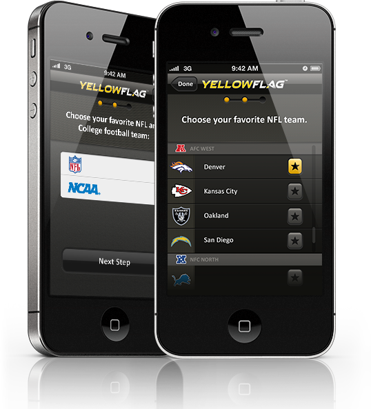 Marketing collateral Mobile app sports