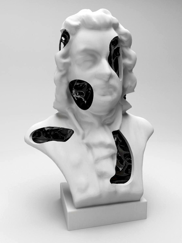 bach David Pergier buste sculpture dark verve