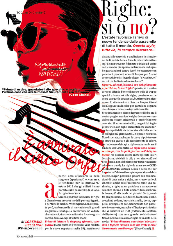 Lusso Style grafica editoriale illustrazione Francesco Mazzenga john richmond