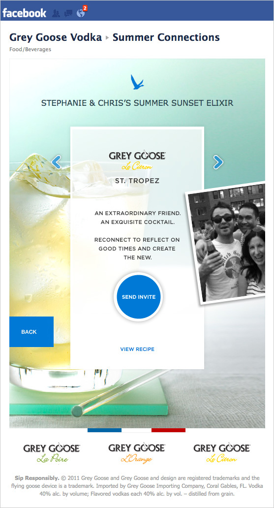 Adobe Portfolio grey goose liquor Vodka Spirits connect social